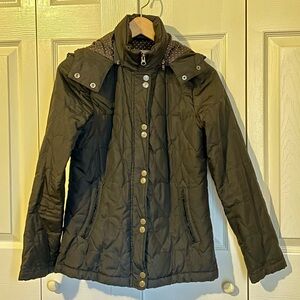 Olive Quilted Women's Puffer Jacket